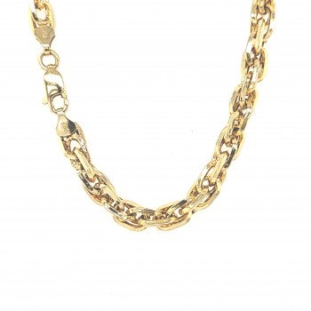 14K Yellow Gold Doble Oval Link/24"/5.8mm/17.8gr/CHI7