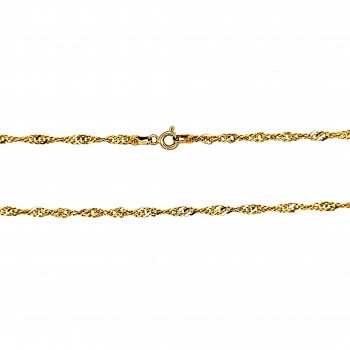 14K Yellow Gold Singapore Link/20"/2.4mm/4.3gr/CHI18