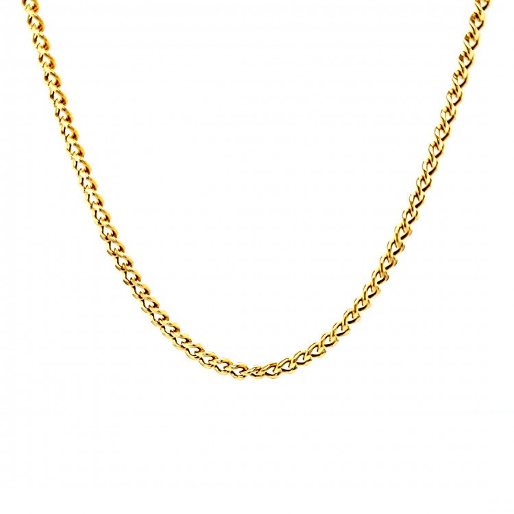 14K YELLOW GOLD CUBAN LINK CHAIN NECKLACE / 24" / 3MM / 6,3GR / CHI38