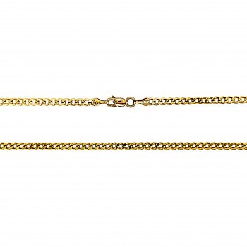 14K YELLOW GOLD CUBAN LINK CHAIN NECKLACE / 24" / 3MM / 6,3GR / CHI38