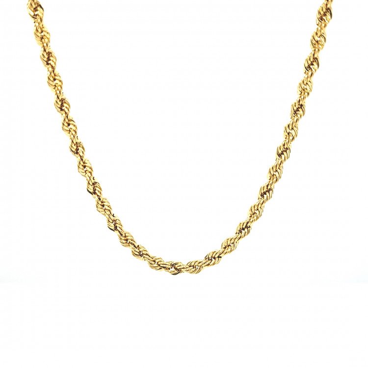 14K Yellow Gold Rope Link/20"/3mm/6.1gr/CHI40