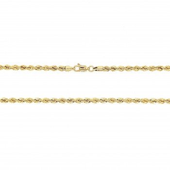 14K Yellow Gold Rope Link/25"/3.3mm/7.6gr/CHI41