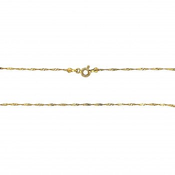 14K Yellow Gold Singapore Link/20"/1.1mm/1.2gr/CHI58