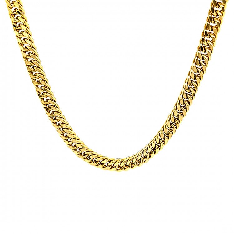 14K Yellow Gold Beveled Curb Link/24"/5mm/15.9gr/CHI72