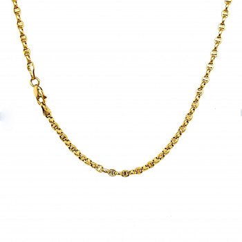 14K YELLOW GOLD MARINER LINK CHAIN NECKLACE / 18" / 2,7MM / 5,2GR / CHI74