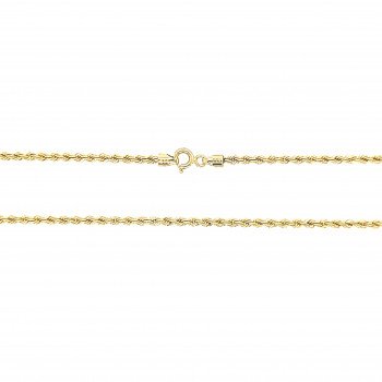 14K Yellow Gold Rope Link/20"/2mm/2.7gr/CHI87P