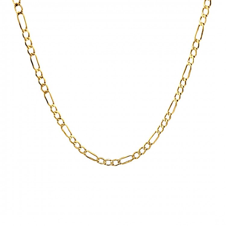 18K Yellow Gold Figaro Link/18"/2.5mm/2.3gr/CHI106