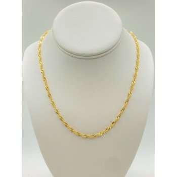 14K Yellow Gold Singapore Link/18"/3.3mm/7.1gr/CHI146