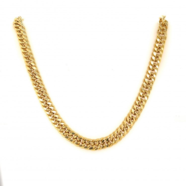14K Yellow Gold Beveled Curb Link/22"/6mm/21.9gr/CHI57