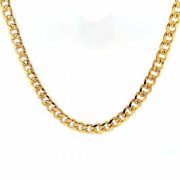 14K Gold Cuban link chain / CHI190 / 11.1gr