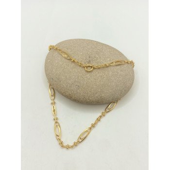 14K Yellow Gold Double Oval with Paperclip Link/18"/7mm/11.6gr/CHI181