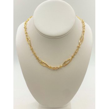 14K Yellow Gold Double Oval with Paperclip Link/18"/7mm/11.6gr/CHI181
