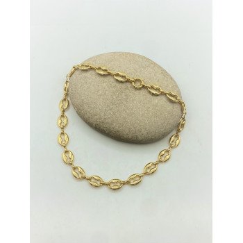 14K YELLOW GOLD PUFFED MARINER LINK CHAIN NECKLACE / 18" / 12MM / 16,5GR / CHI178