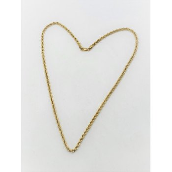 14K Yellow Gold Rope Link/22"/4mm/8.7gr/CHI154