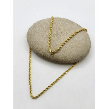 14K Yellow Gold Rope Link/22"/4mm/8.7gr/CHI154