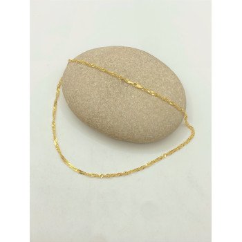 14K Yellow Gold Singapore Link/21"/3.3mm/7.7gr/CHI147