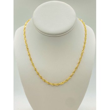 14K Yellow Gold Singapore Link/21"/3.3mm/7.7gr/CHI147