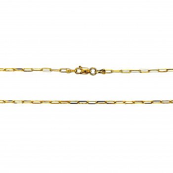 14K Yellow Gold Paperclip Link/22"/2mm/5.1gr/CHI32