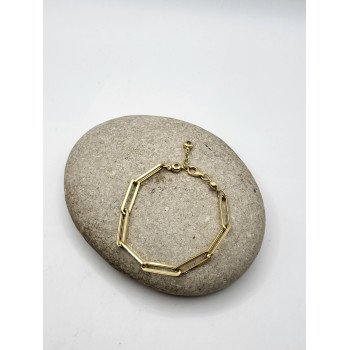 14K Yellow Gold Paperclip Link/7.5"/5.5mm/4.6gr/BRI97