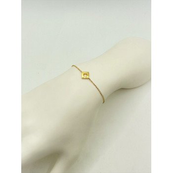 18K Yellow Gold Mini Rolo Link/7+1"/1mm/1.6gr/BRI158