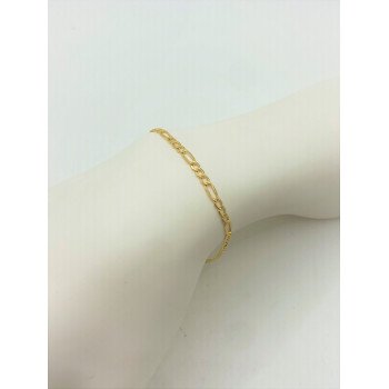 18K Yellow Gold Figaro Link/7"/3.1mm/2.1gr/BRI151