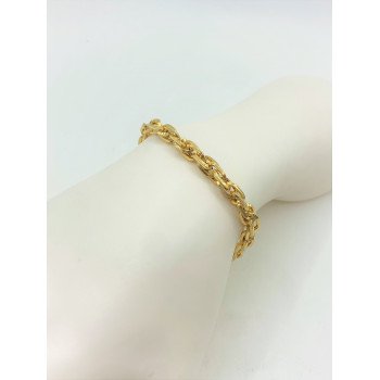 14K Yellow Gold Double Oval Link/8.5"/5mm/6.8gr/BRI122