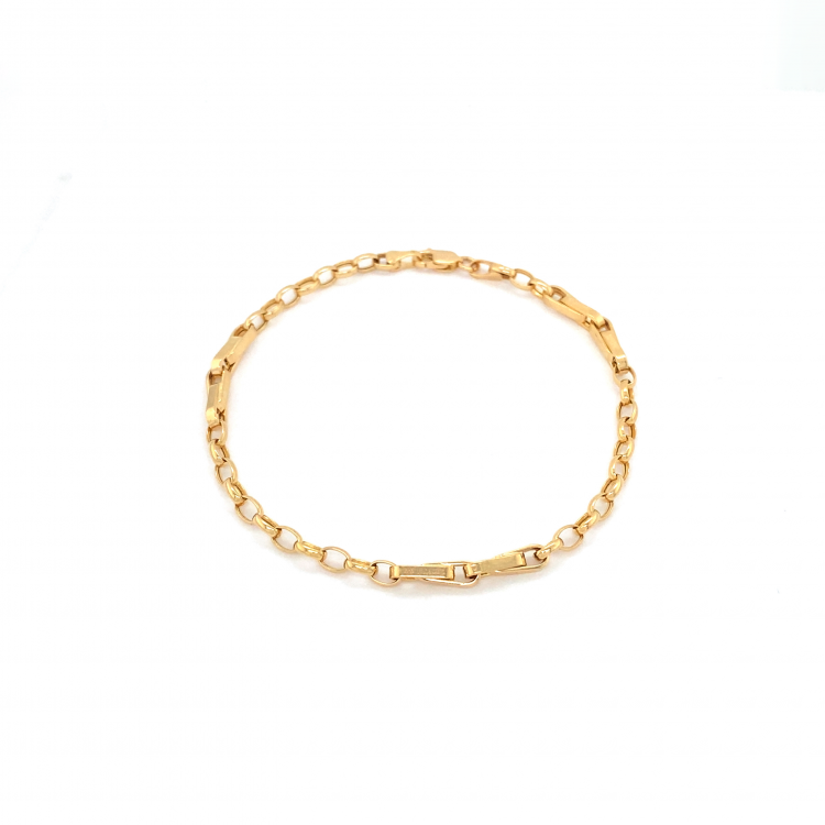 14K Yellow Gold Combined Rolo Link/7.5"/3.3mm/2.7gr/BRI120