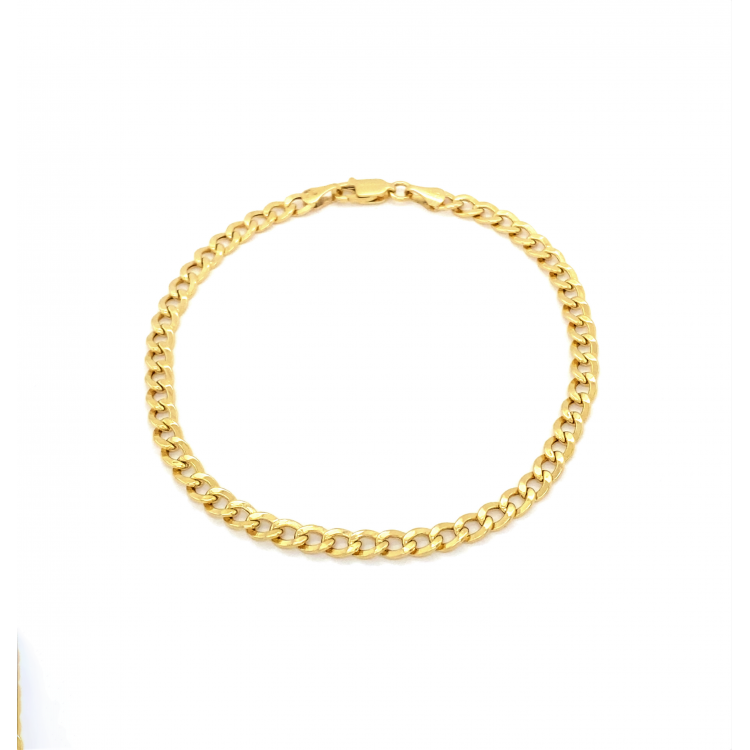 14K Yellow Gold Cuban Link/8"/4mm/3.1gr/BRI100