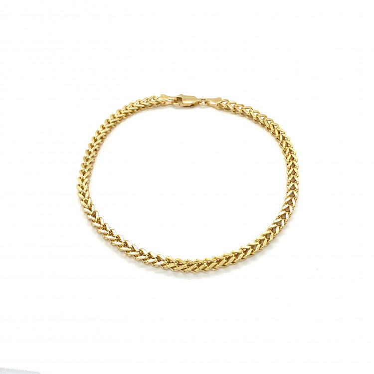 14K Yellow Gold Franco Link/8"/3.3mm/3.8gr/BRI140