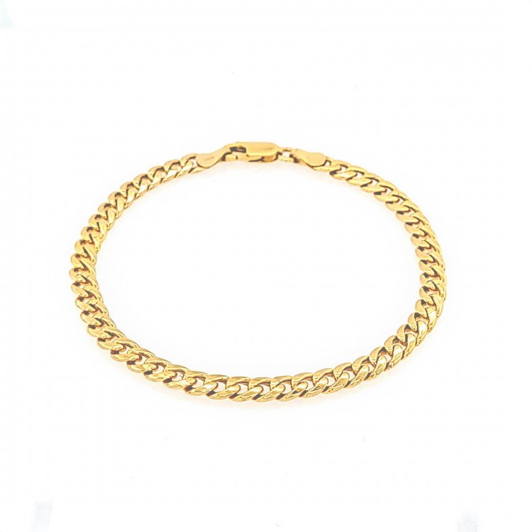 18K Yellow Gold Cuban Link/7"/4.5mm/5.3gr/BRI26