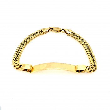 14K Yellow Gold ID Beveled Link/6.5"/6.5mm/5.7gr/BRI20