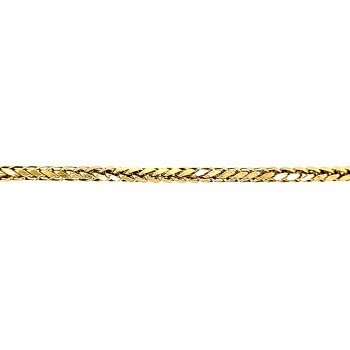 14K YELLOW GOLD WHEAT LINK BRACELET / 3.8mm / 7.75"  / 4,9gr/ BRI19