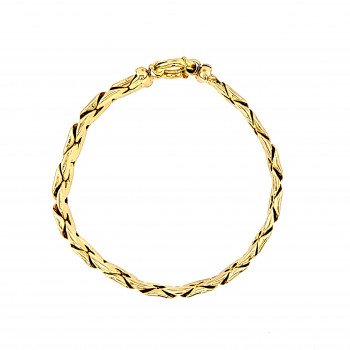 14K Yellow Gold Coro Link/8"/8mm/13.5gr/BRI14