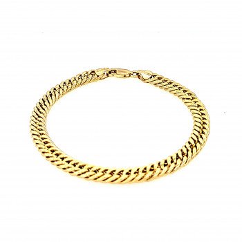 14K Yellow Gold Beveled Link/7.5"/6mm/7.9gr/BRI10