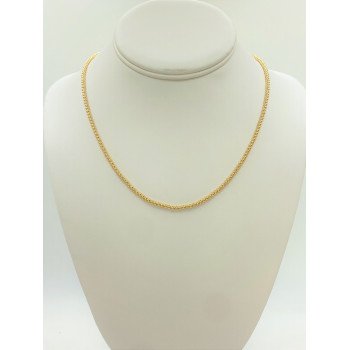 18K ITALIAN YELLOW GOLD CASCADE BALL CHAIN NECKLACE / 18" / 2,5MM / 12,7GR/ NEI7