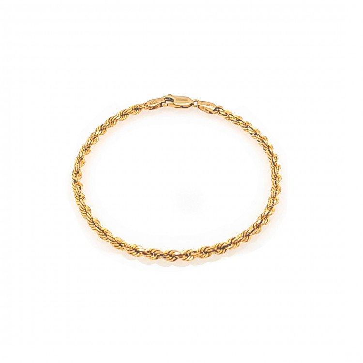 14K Yellow Gold Rope Link/7"/2.5mm/4.7gr/BRI96