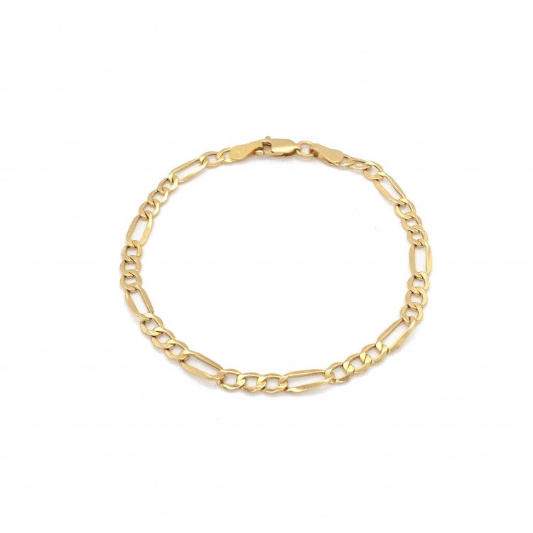 18K Yellow Gold Figaro Link/7"/4mm/2.6gr/BRI145