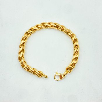 14K Yellow Gold Braided Link/7"/6mm/8.2gr/M17