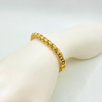 14K Yellow Gold Braided Link/7"/6mm/8.2gr/M17