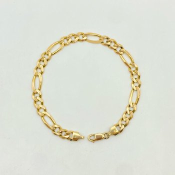 14K Yellow Gold Figaro Link/8.2"/6.5mm/13.3gr/M86