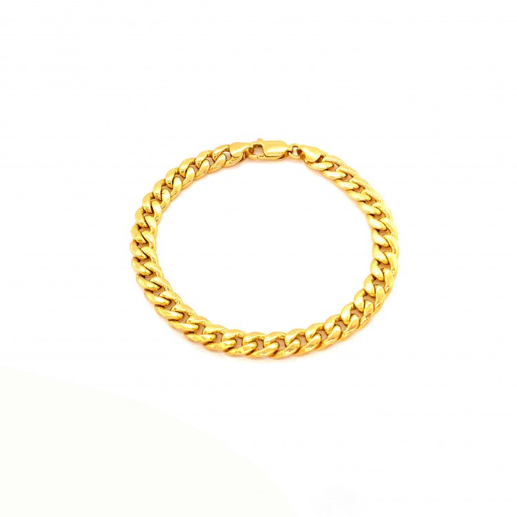 14K Yellow Gold Cuban Link/8"/6.5mm/8.1gr/BRI114