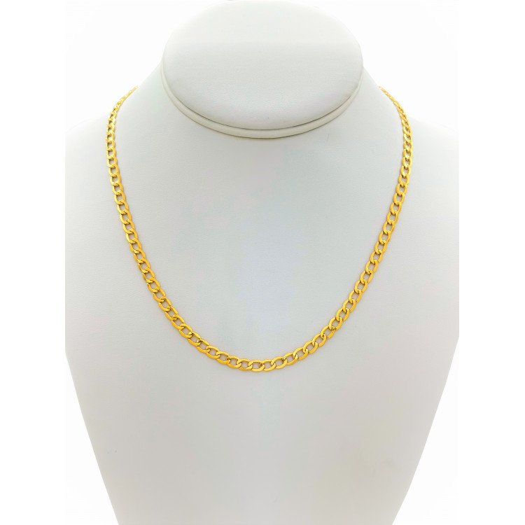 18K Yellow Gold Cuban Link/18"/4mm/6.2gr/CHI240