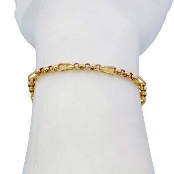 14K Yellow Gold Sash with Rolo Link/8"/3.5mm/4.3gr/BRI135