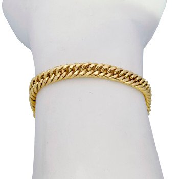 14K Yellow Gold Beveled Link/7.5"/6mm/7.9gr/BRI10