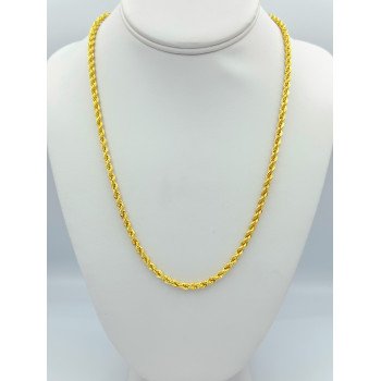 14K YELLOW GOLD ROPE LINK CHAIN / 24" / 4MM / 9,6GR / CHI153