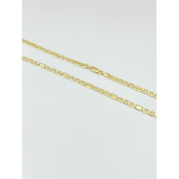 14K Yellow Gold Mixed Mariner Link/24"/3.7mm/6.5gr/CHI12