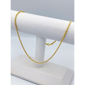 14K Yellow Gold Rope Link/25"/3.3mm/7.6gr/CHI41