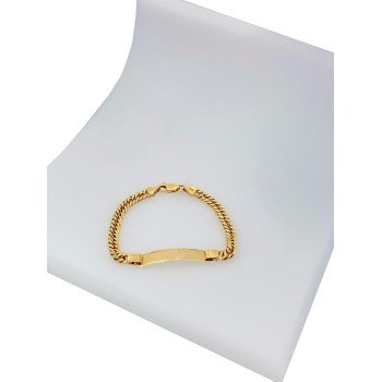 14K Yellow Gold ID Beveled Link/6.5"/6.5mm/5.7gr/BRI20