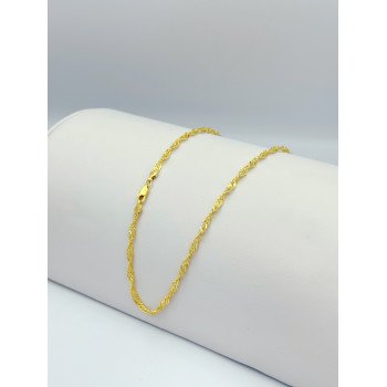 14K Yellow Gold Singapore Link/21"/3.3mm/7.7gr/CHI147