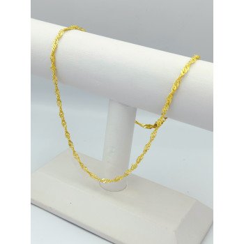 14K Yellow Gold Singapore Link/21"/3.3mm/7.7gr/CHI147